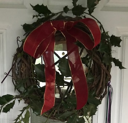 Wreath with holly